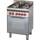 Gastro M 600 serie gasfornuis, 4 branders elektrische heteluchtoven, glazen ovendeur elektrisch grill 60/60CFGE 