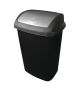 Curver afvalbak met schommeldeksel, zwart, 50ltr