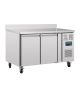 Polar RVS 2-deurs werkbank koeling met spatrand (282 ltr.)