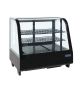 Polar gekoelde vitrine, Zwart, met gebogen Glas-zijde